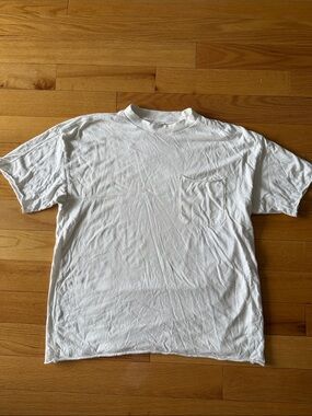 Abercrombie and Fitch Classic White Pocket Crewneck T-Shirt - Men's